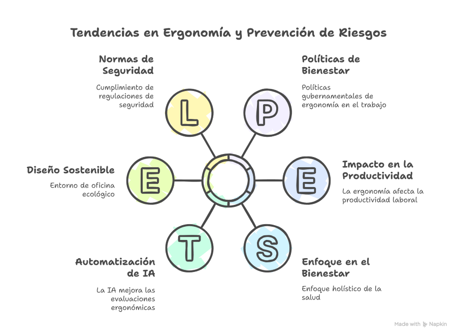 Tendencias futuras en ergonomía y prevención de riesgos en oficinas