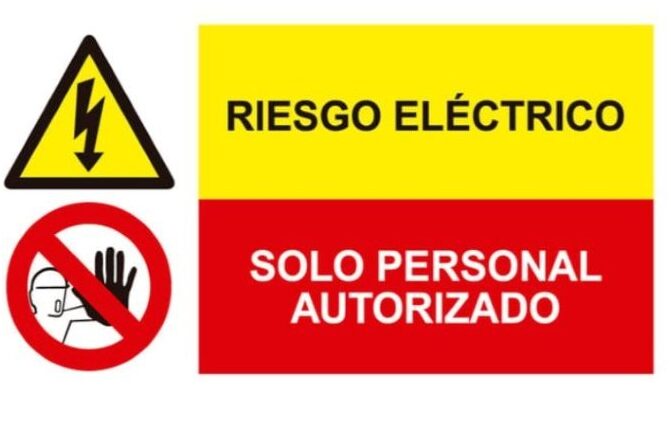 señal riesgo electrico