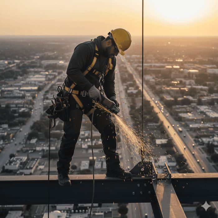 TRABAJADOR CON CINTURON DE SEGURIDAD 2 JPG