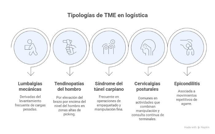 Tipologías de trastornos musculoesqueléticos (TME)