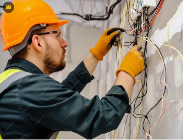 electricista trabajando