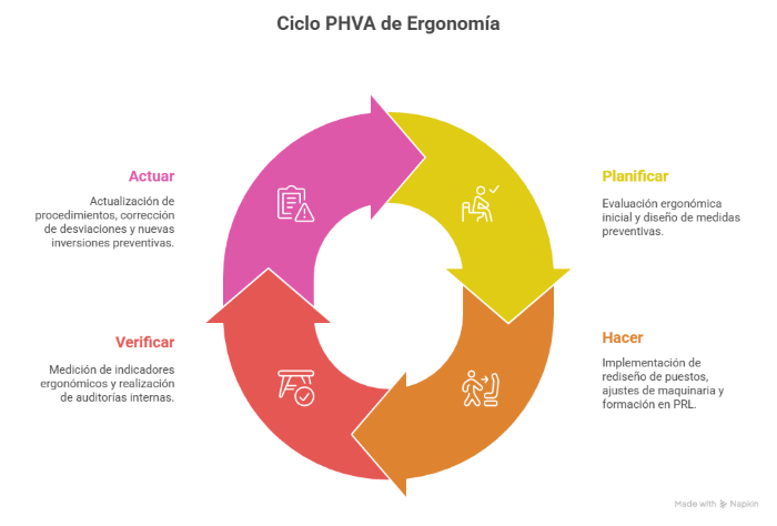 Integración de la ergonomía en el ciclo PHVA - visual selection