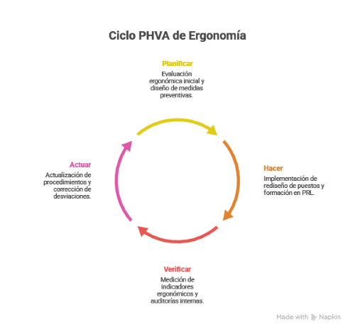Integración de la ergonomía en el ciclo PHVA - visu