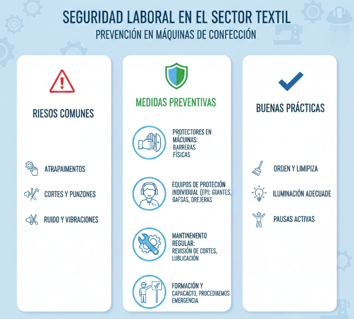infografia seguridad sector textil