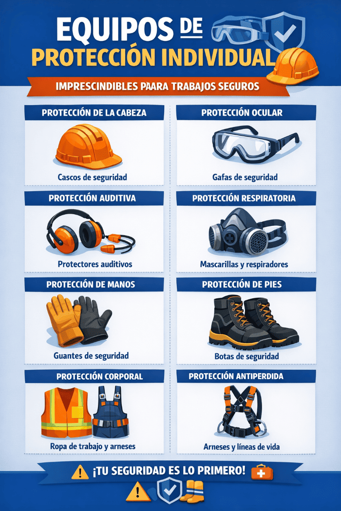 INFOGRAFIA EQUIPOS DE PROTECCION PERSONAL EPIS 